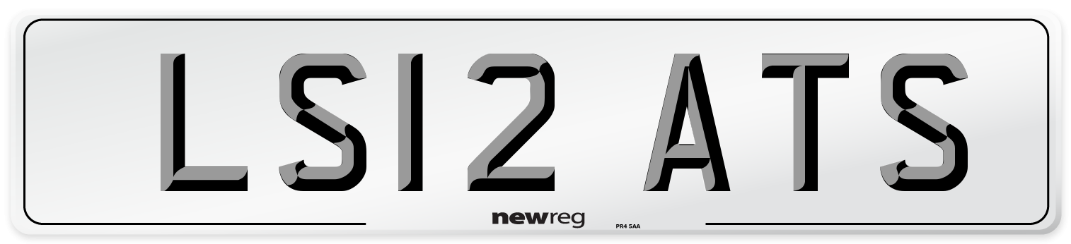 LS12 ATS Number Plate from New Reg